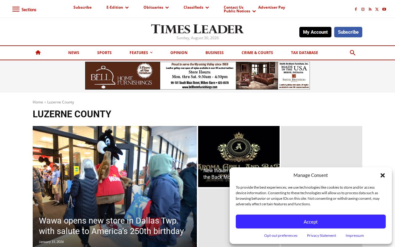 Luzerne County crime news record source