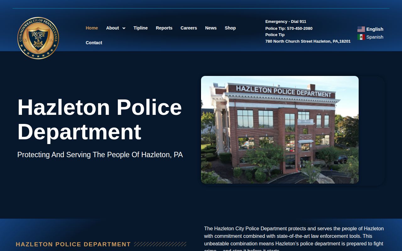 Hazleton arrest records police department source